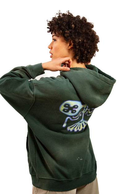 Mimo x Oracle butterfly distressed hoodie