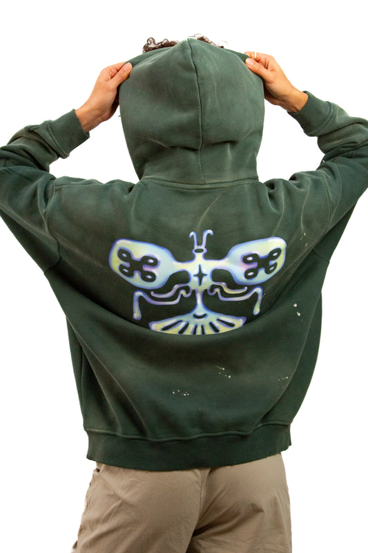 Mimo x Oracle butterfly distressed hoodie