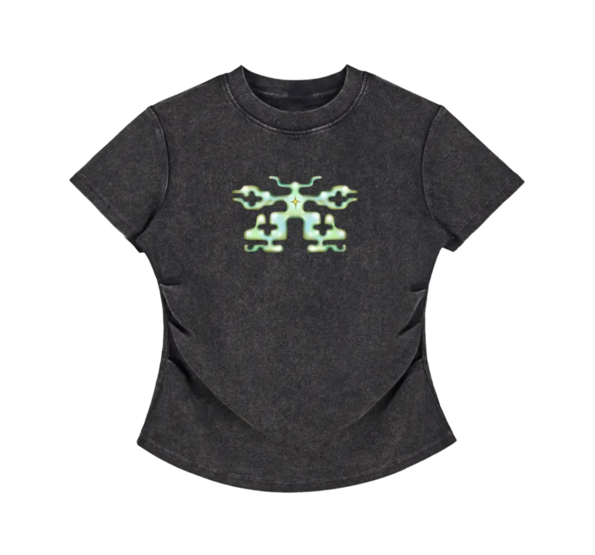 Protection butterfly bodycon waffle tee