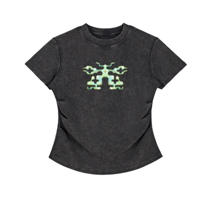 Protection butterfly bodycon waffle tee