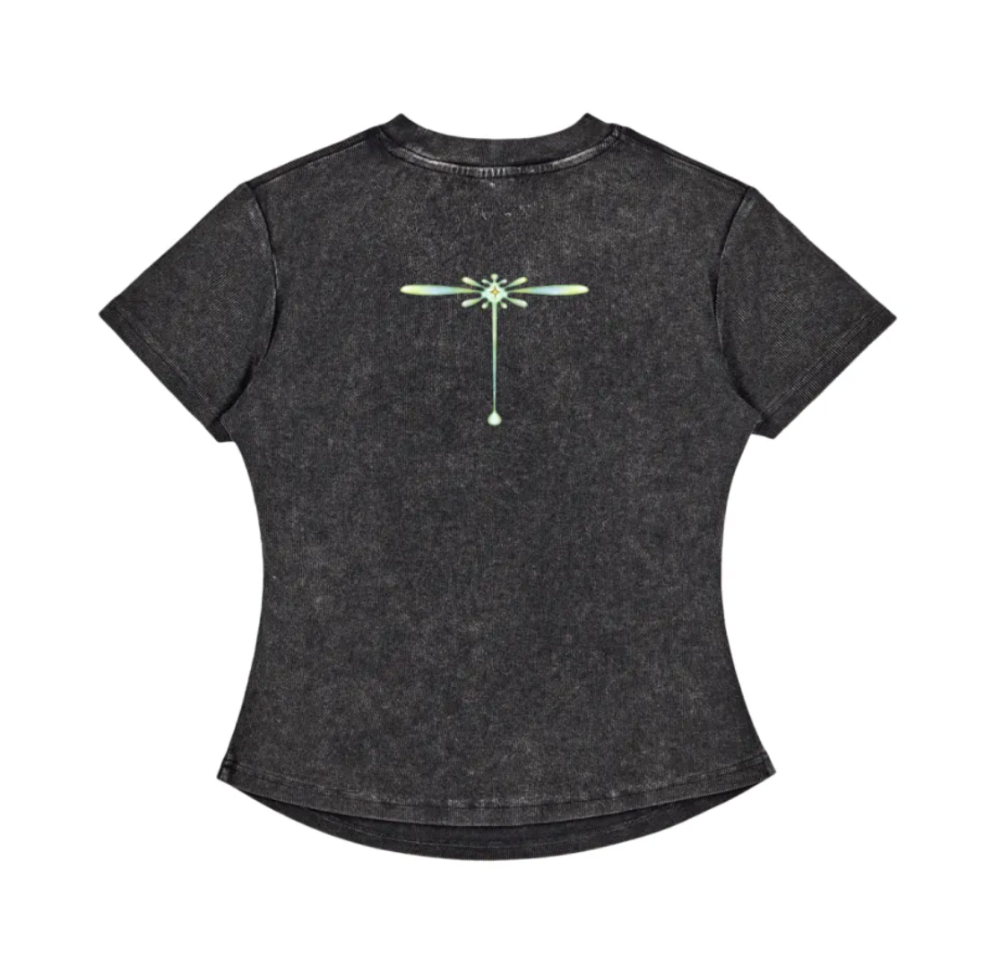Protection butterfly bodycon waffle tee