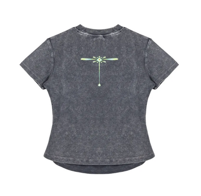 Protection butterfly bodycon waffle tee