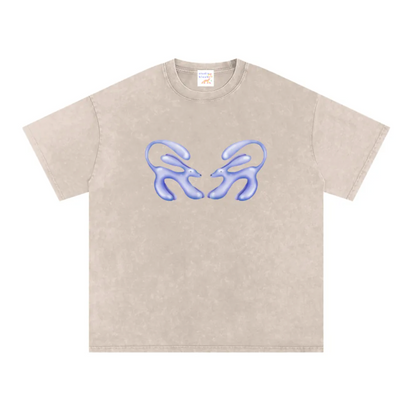 Twin Waterdogs oversized T-shirt