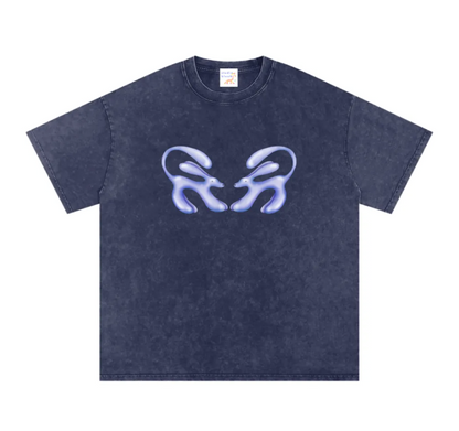 Twin Waterdogs oversized T-shirt