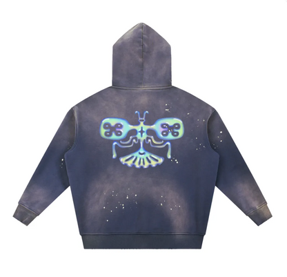 Mimo x Oracle butterfly distressed hoodie