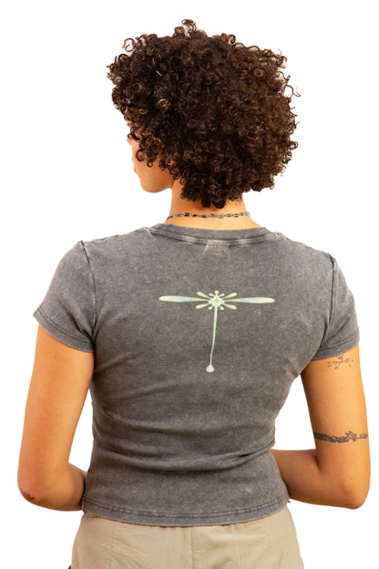 Protection butterfly bodycon waffle tee