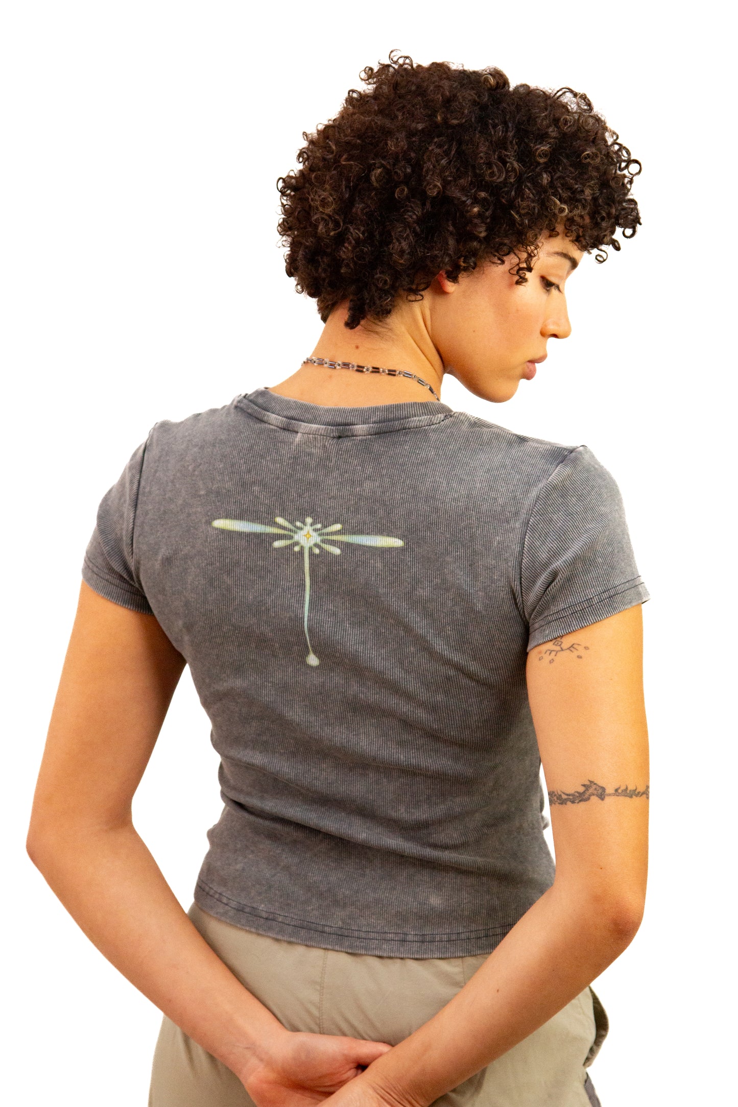 Protection butterfly bodycon waffle tee