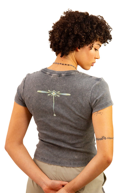 Protection butterfly bodycon waffle tee