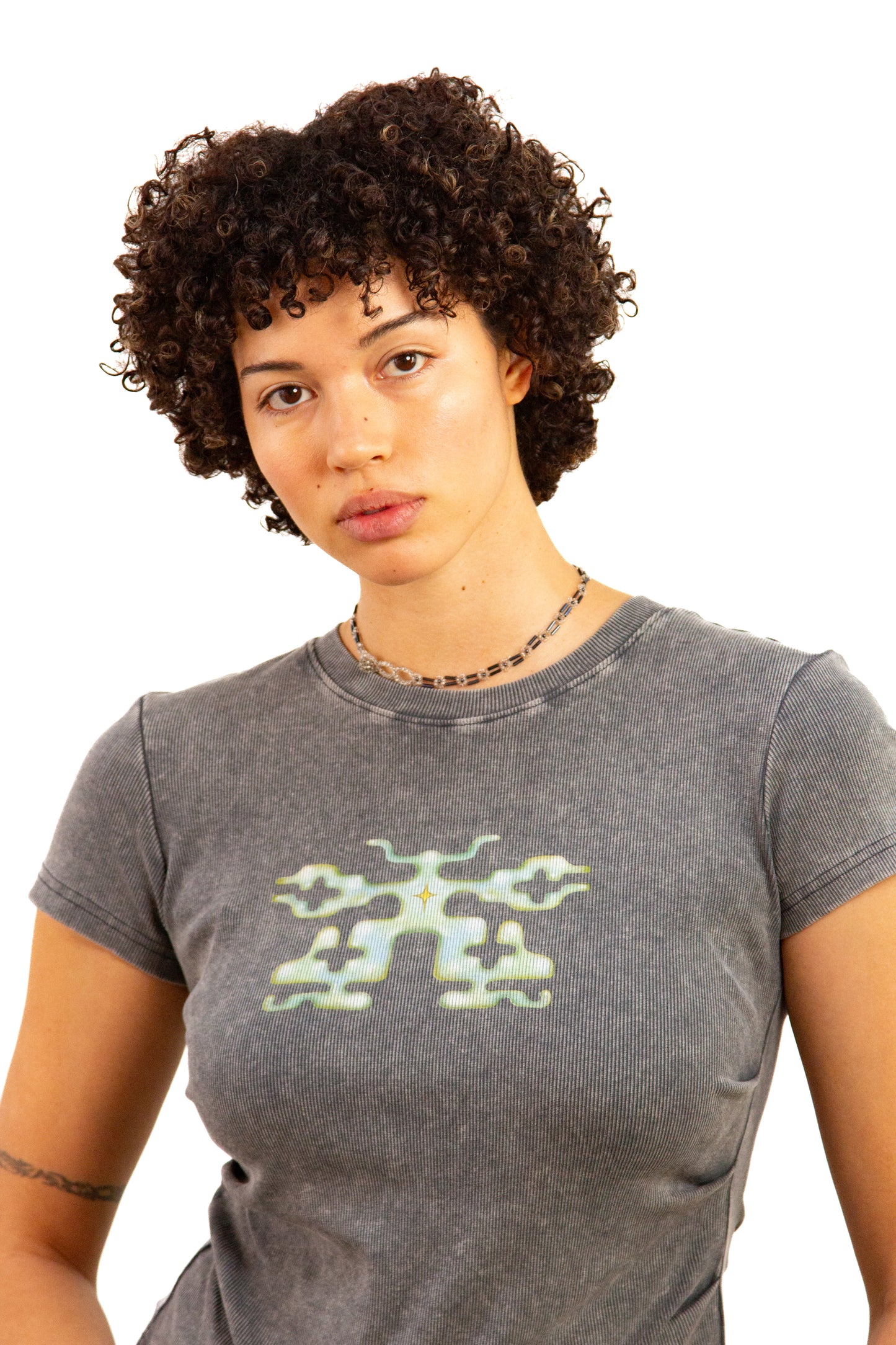 Protection butterfly bodycon waffle tee